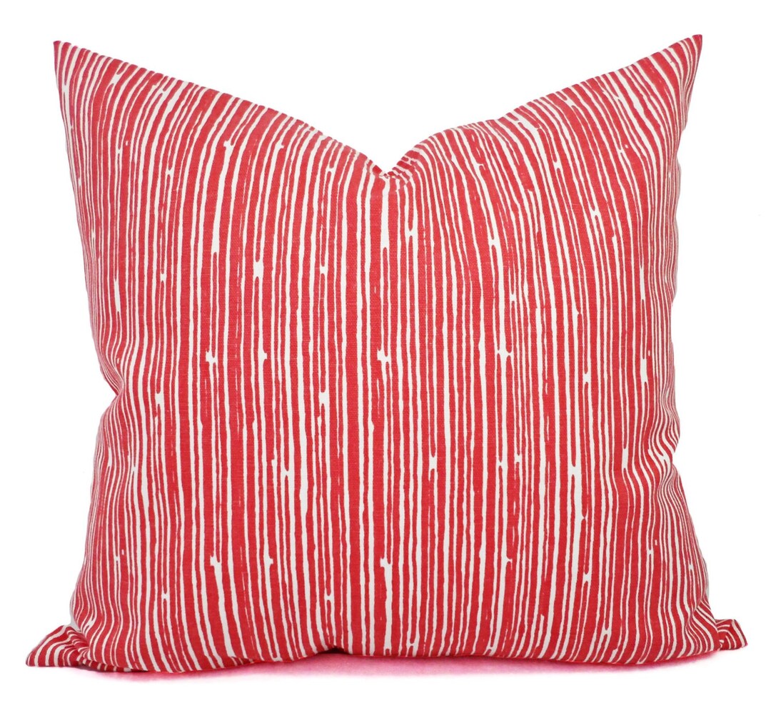 Two Coral Throw Pillows Pillows Coral Stripe Decorative Throw Pillows