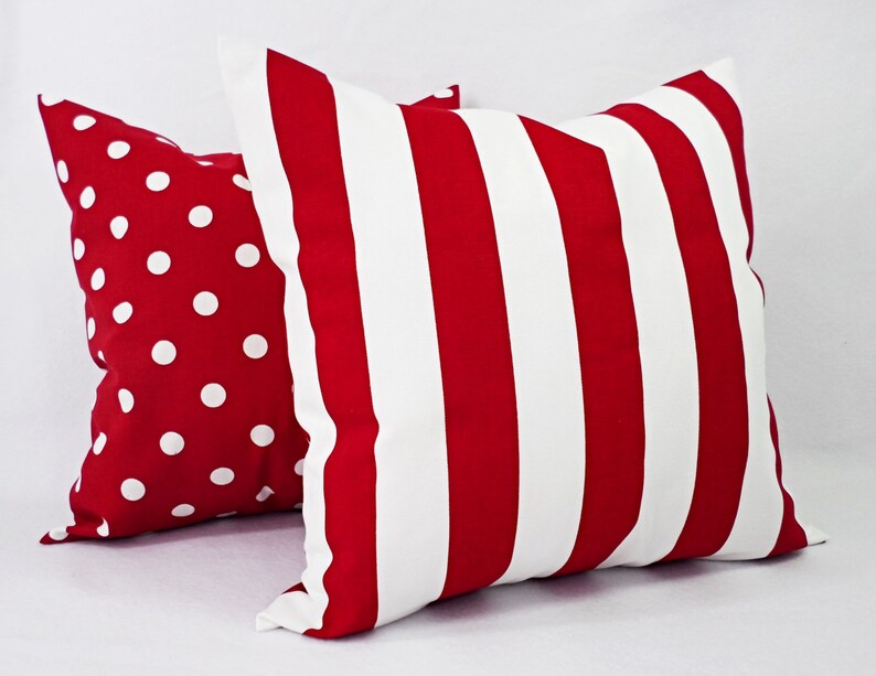 One Red Pillow Sham Red Decorative Pillow Red Pillow Cover Etsy