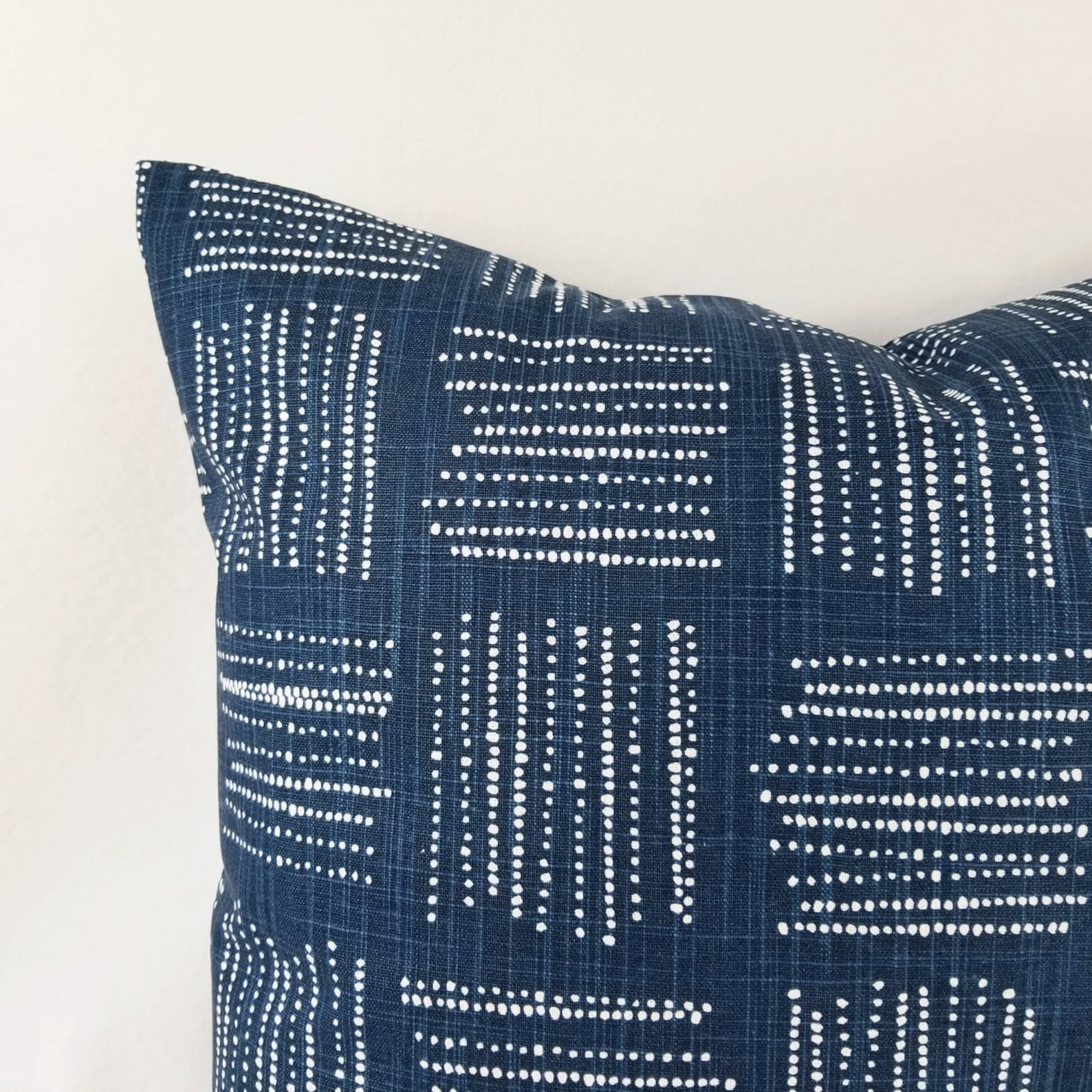 Dark Blue Pillow Covers Blue Pillow Sham Geometric Pillow Etsy