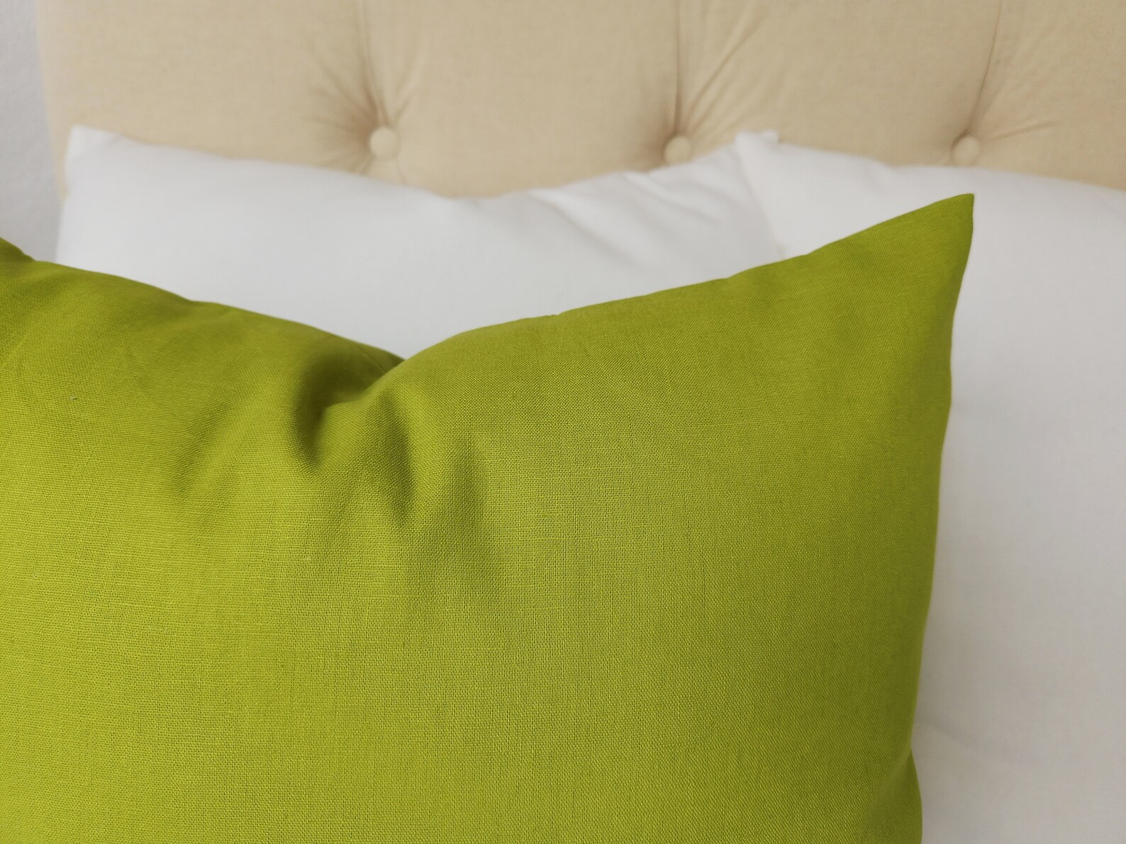 Solid Green Decorative Pillow Cover Lime Green Pillow Cover Etsy