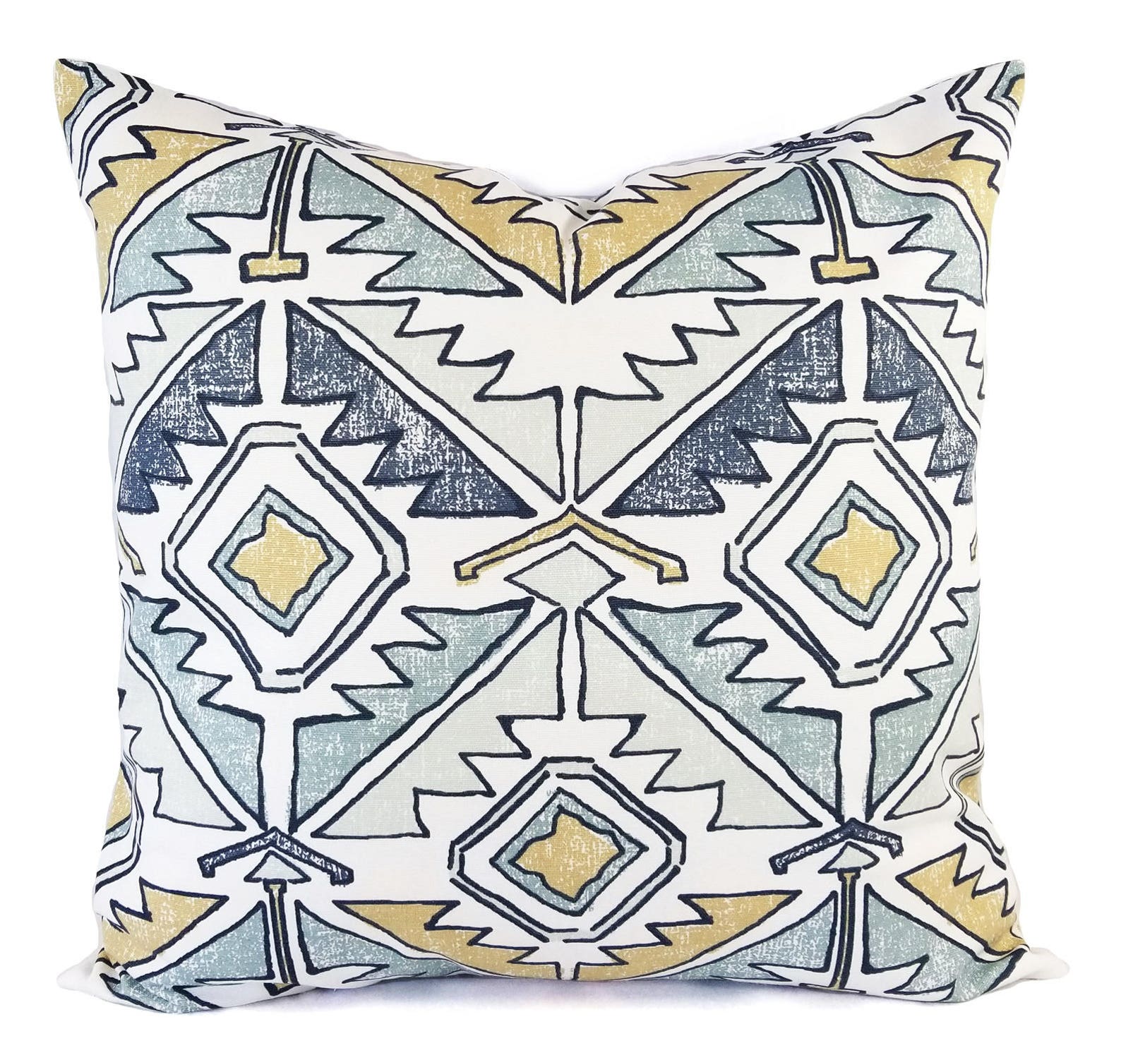 Two Decorative Pillow Covers Blue Pillow Cover Brown Etsy