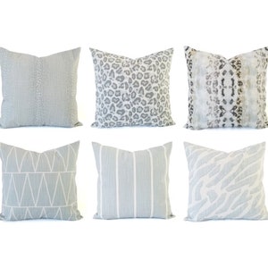 Soft Blue Pillow Cover, Blue and White Throw Pillow, Decorative Pillow, Blue Euro Sham, Blue Pillow Sham, Blue Accent Pillow, Blue Couch