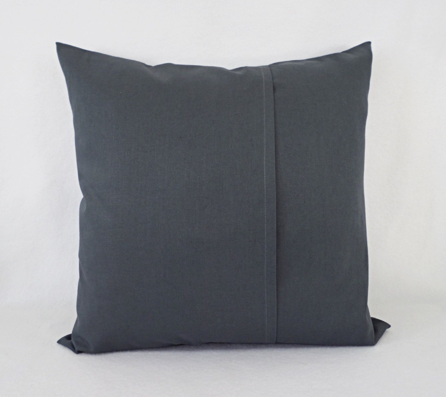 Dark Grey Decorative Pillow Cover Solid Grey Pillow Linen | Etsy