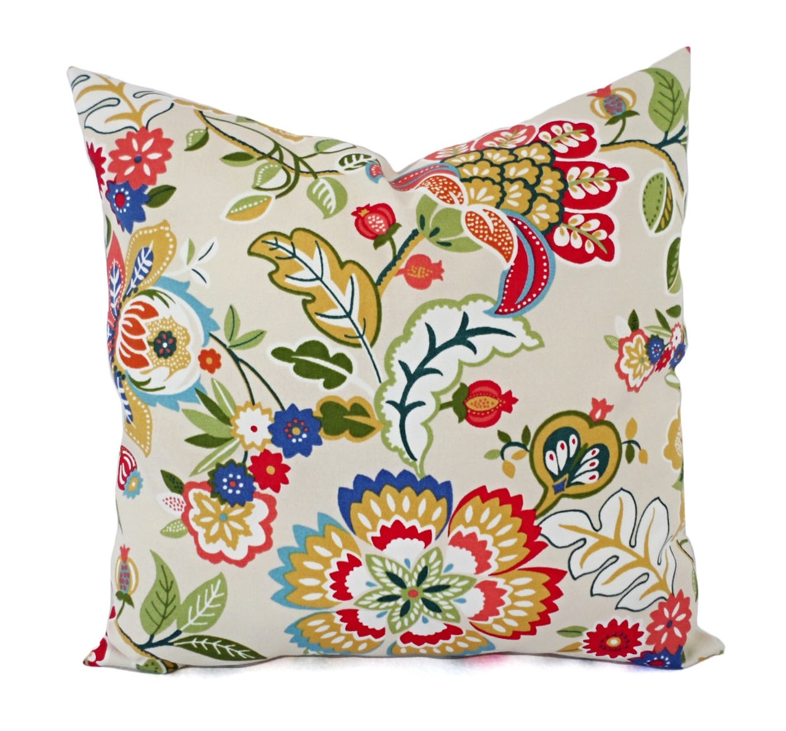OUTDOOR Two Floral Pillow Covers Cream Pillows Patio Etsy