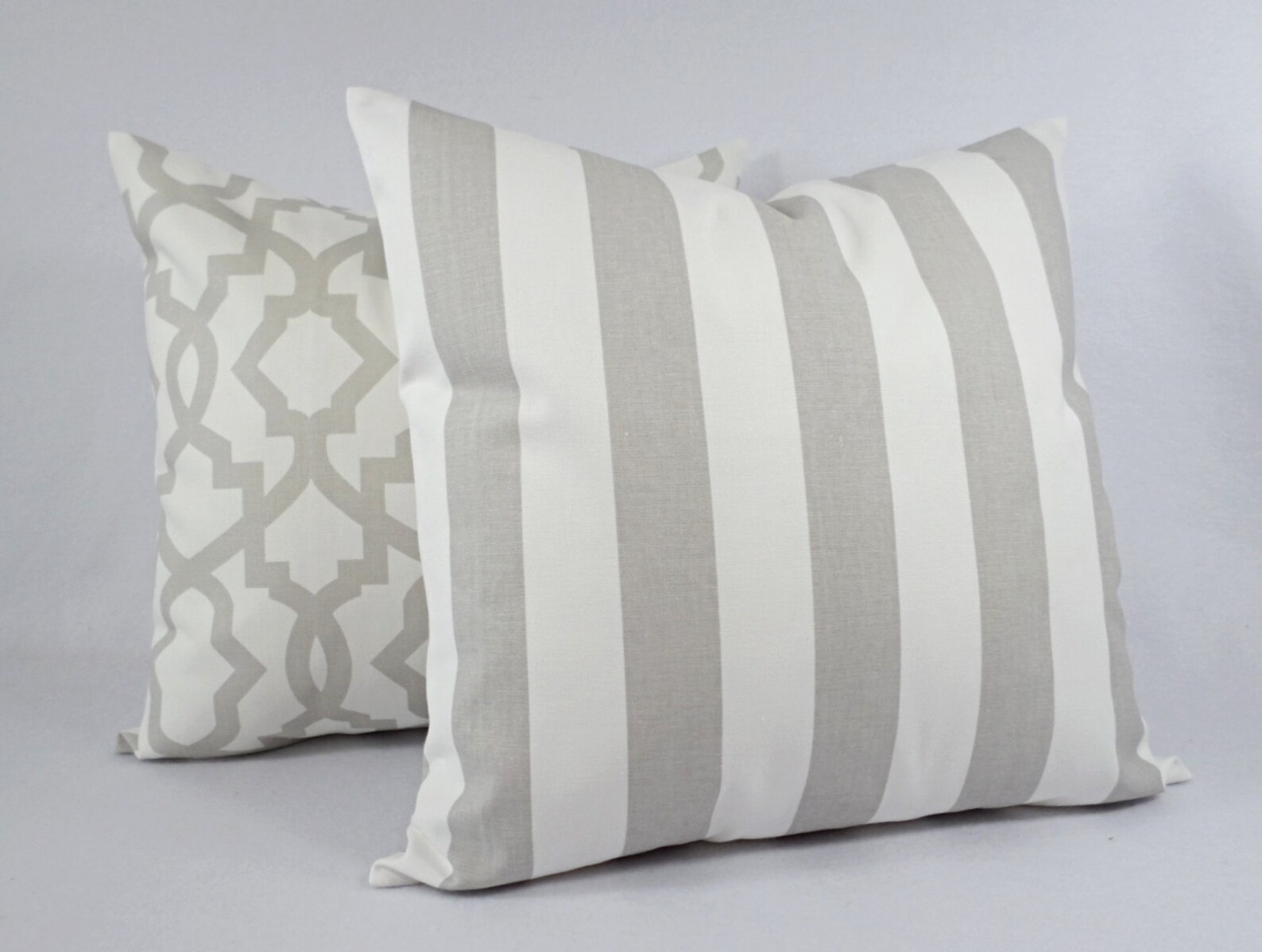 Grey and White Pillow Covers Grey Pillow Sham Grey Throw Etsy