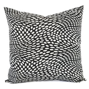 Two Soft Black Decorative Pillow Covers, Two Black and White Throw Pillow Covers, Geometric Pillow, Black Pillow Covers Pillow Sham