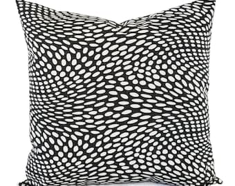 Two Soft Black Decorative Pillow Covers - Two Black and White Throw Pillow Covers - Geometric Pillow - Black Pillow Covers Pillow Sham