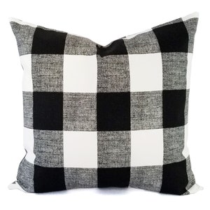 outdoor buffalo plaid pillows