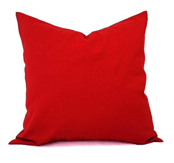Solid Red Pillow Covers Red Couch Pillow Covers Two Throw Etsy