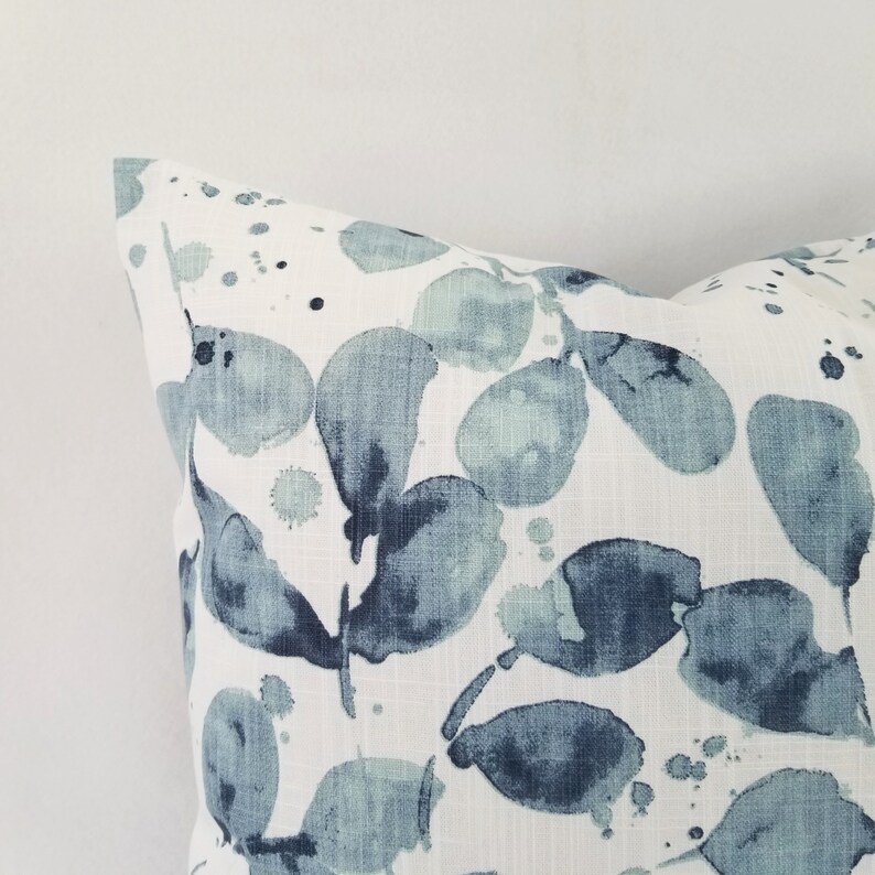 Soft Blue Pillow Covers Blue Floral Pillow Cover Floral Etsy