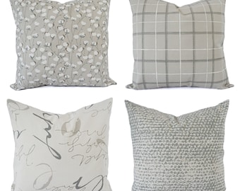 Pillow Cover - Warm Grey Pillow Sham - 16 inch 18 inch Pillow Cover - Custom Pillows - Decorative Pillow - Accent Pillow - Throw Pillow