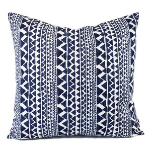 One Blue and White Pillow Cover Blue Pillow Cover Modern Pillow Sham Blue Throw Pillow Blue Custom Pillow Covers Blue Accent Pillow 3. Mario