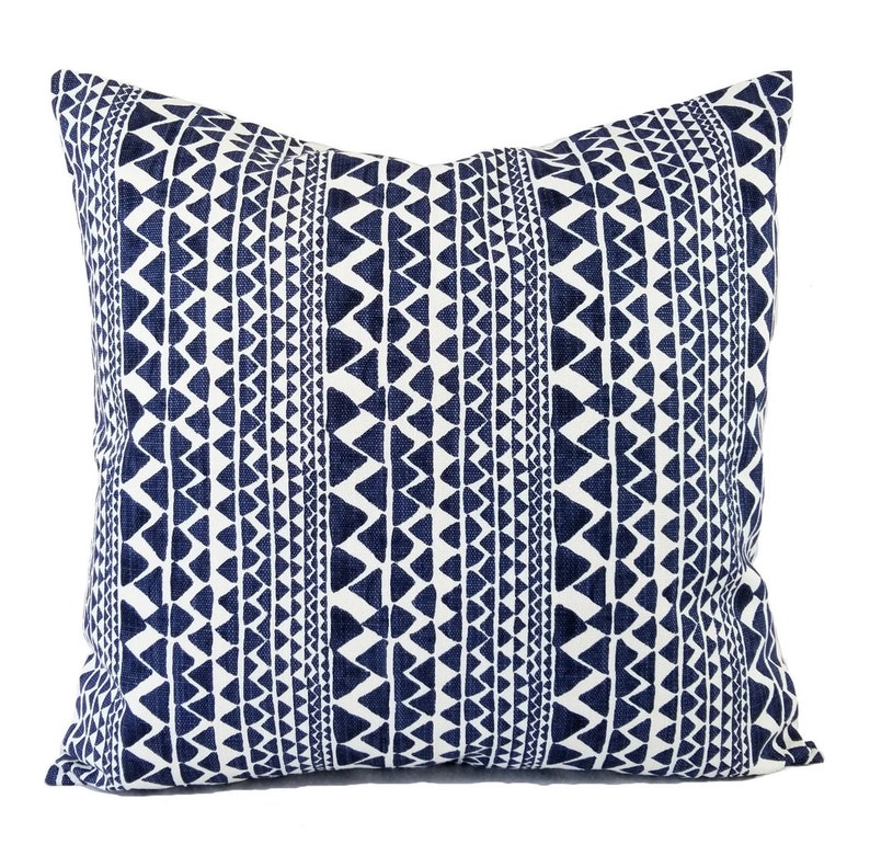 One Blue and White Pillow Cover Blue Pillow Cover Modern Pillow Sham Blue Throw Pillow Blue Custom Pillow Covers Blue Accent Pillow 3. Mario