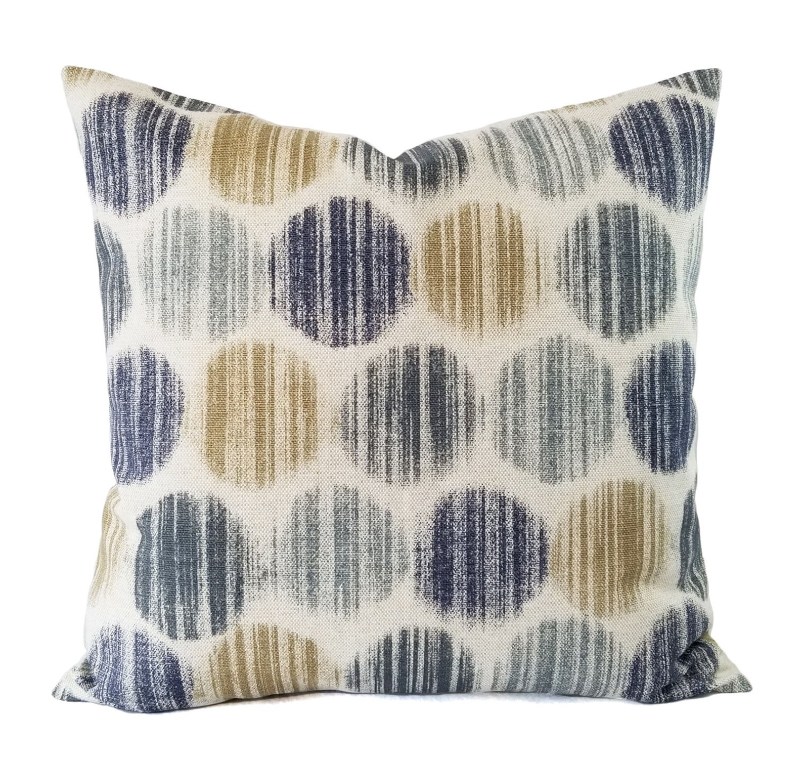 Blue and Grey Pillow Cover Blue Decorative Pillow Cover Etsy