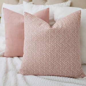 One Blush Pink Pillow Cover, Modern Pillow Cover, Dot Pillow Baby Nursery Pillow, Home Decor Gift, Pink Accent Pillow Living Room Decor
