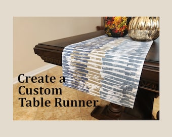 Custom Table Runner, Custom Size Table Centerpiece, Fabric Table Runner, Holiday Table Runner, Dining Room Decor, Custom Designer Runner