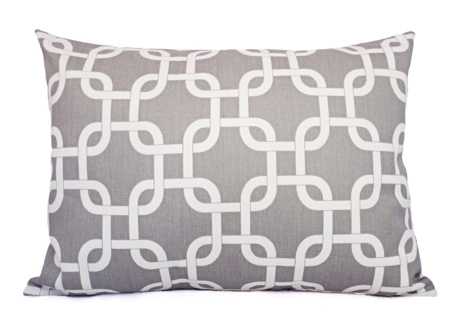 Grey Lumbar Pillow Cover 12 X 16 or 12 X 18 Inch Grey Lumbar Etsy