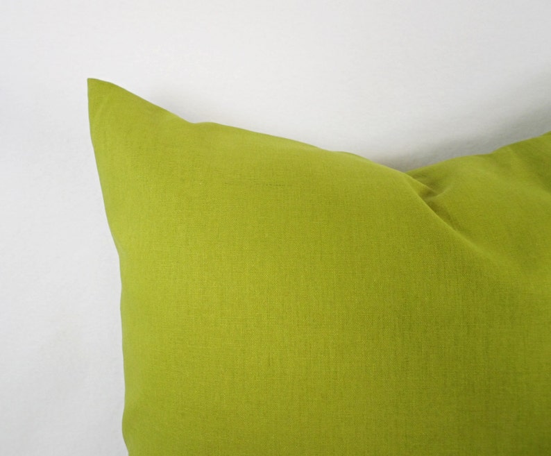 Solid Green Decorative Pillow Cover Lime Green Pillow Cover Etsy