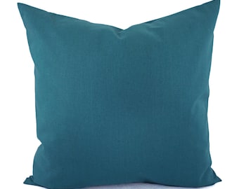 Solid Teal Decorative Pillow Cover - Teal Blue Pillow Cover - Linen Pillow Cover - Solid Turquoise Pillow - Custom Pillows - Teal Pillow