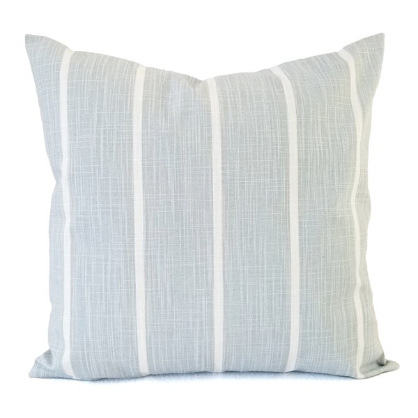 Two Decorative Pillows, Soft Blue Pillow Cover, Striped Pillow Cover, Modern Pillow Sham, Accent Pillow, Light Blue Throw Pillow