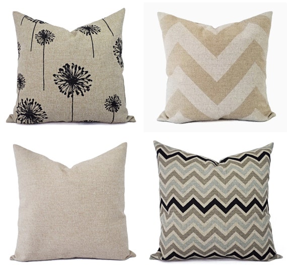 burlap accent pillows
