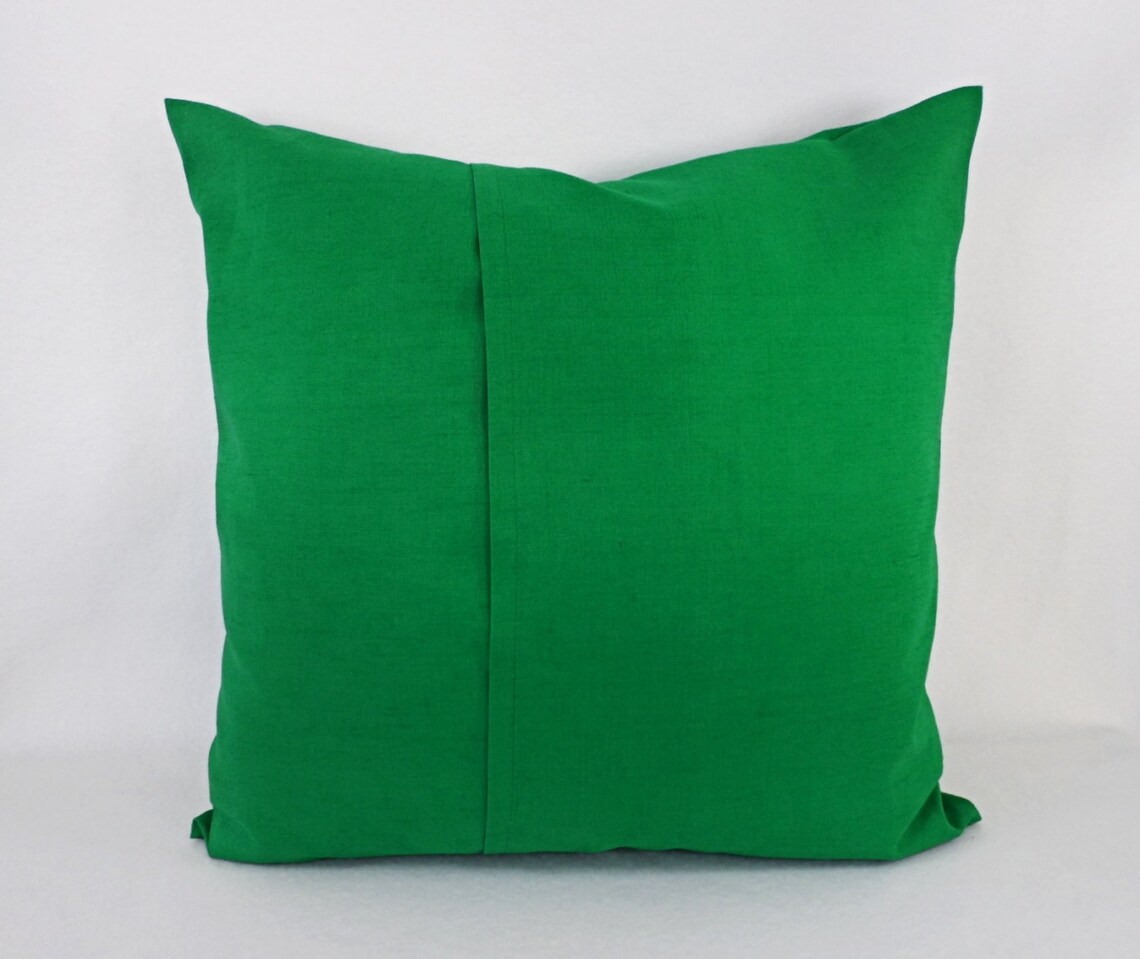 Solid Green Decorative Pillow Cover Dark Green Pillow Cover Etsy