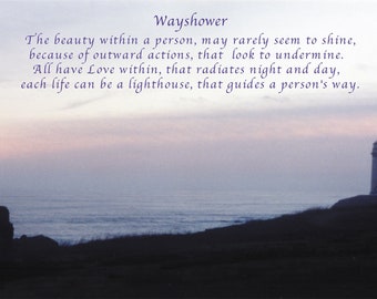 Lighthouse Inspirational Original High Resolution West Coast USA Color Photo Overlaid Words High Quality Print Ready Download Guidance USA