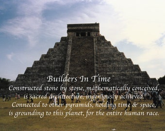 Chichen Itza Pyramid Inspirational Original High Resolution Color Photo Overlaid Words High Quality Print Ready Download Guidance Mexico