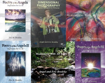 Angel Six Pack Lot of 6 New Inspirational Signed Books Cds DVD Poetry of the Angels Books Dimensional Photography Meditations With An Angel