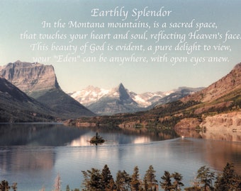 Montana Heaven Inspirational Original High Resolution Color Photo Overlaid Words High Quality Print Ready Download Guidance Mountains