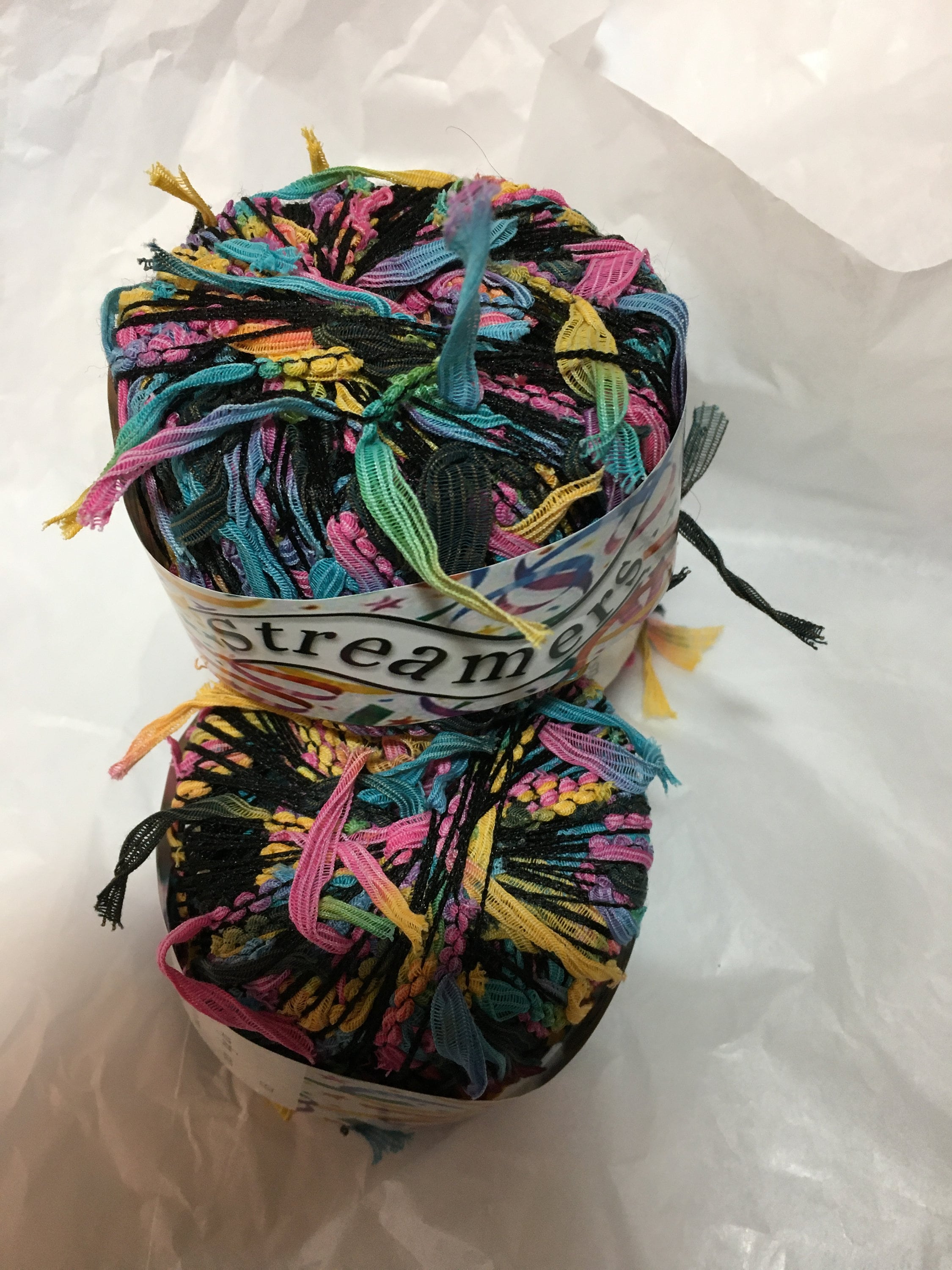 Streamers Knitting Fever Novelty Yarn 2 ply multi color Etsy