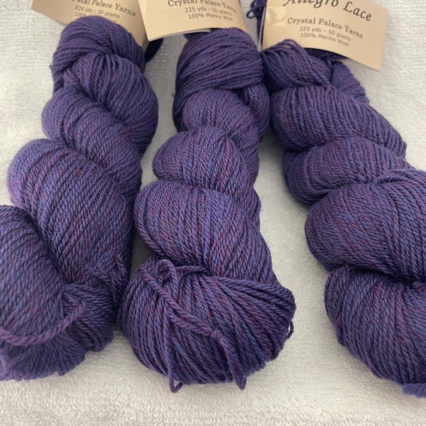 Crystal Palace Allegro Lace Machine or Hand wash dark blue/purle 225 yds/sk All  Merino Wool Color # 6074