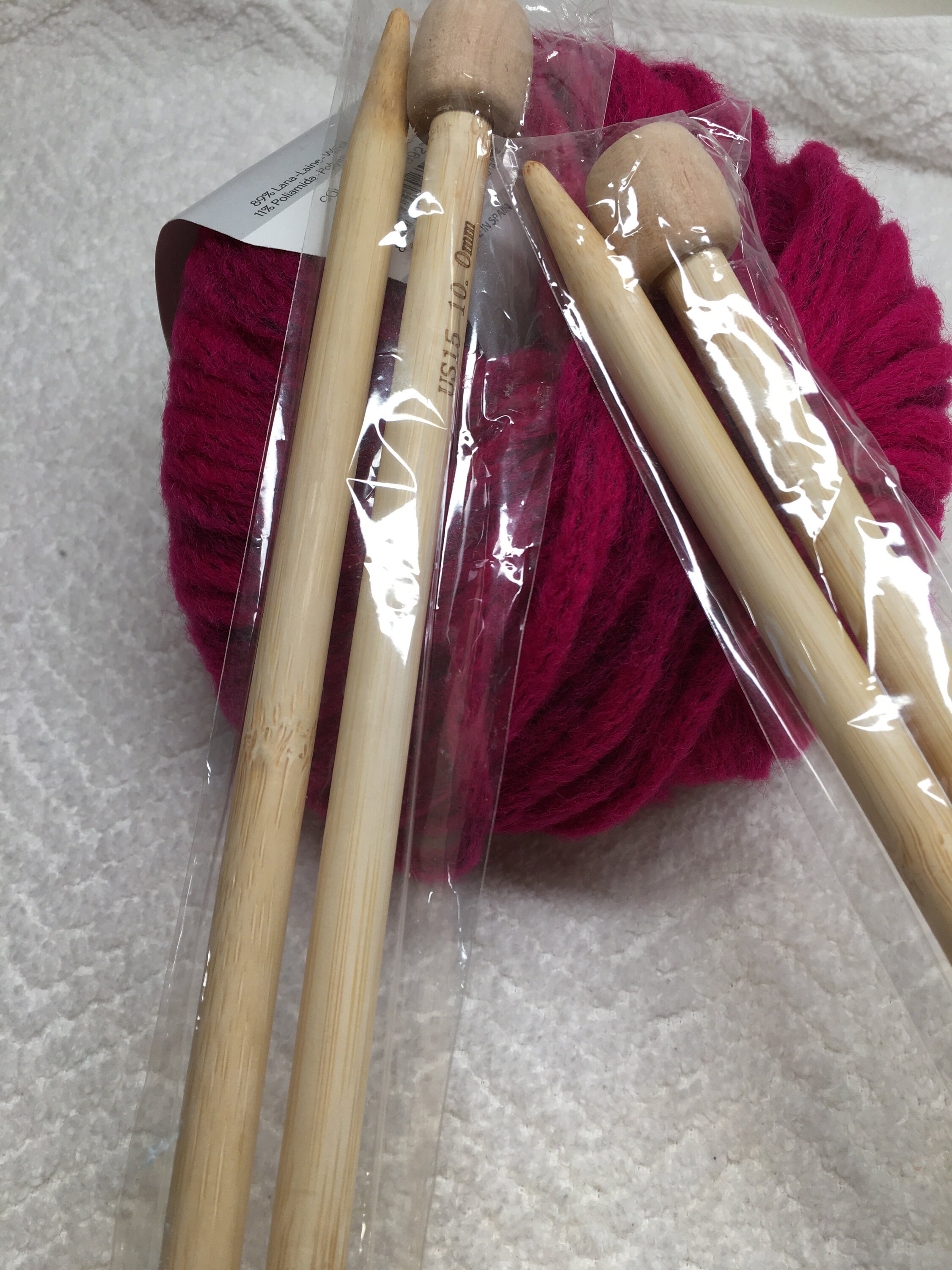 Knitting Needle Straight 13 long Bamboo size 15 New Etsy