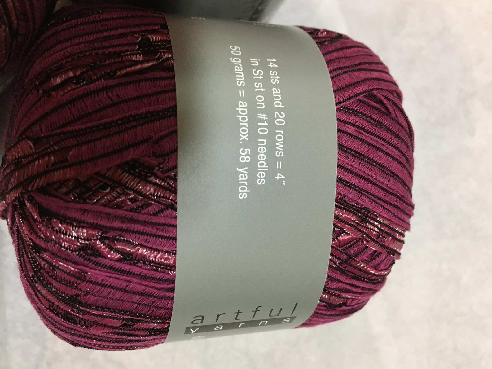 Ribbon Novelty Yarn Artful Yarns NYLON & Cotton Magenta/Pink Etsy