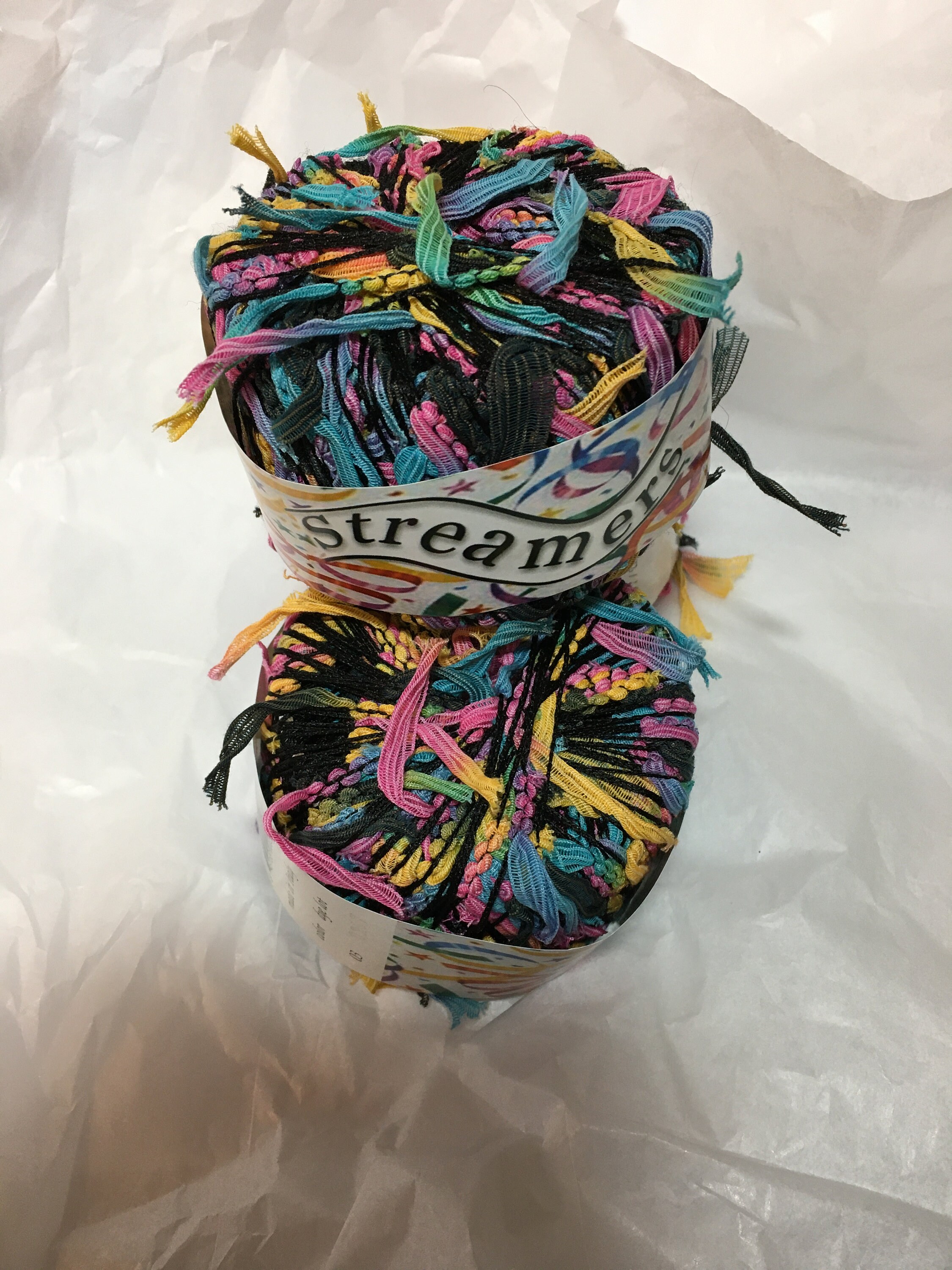 Streamers Knitting Fever Novelty Yarn 2 ply multi color Etsy