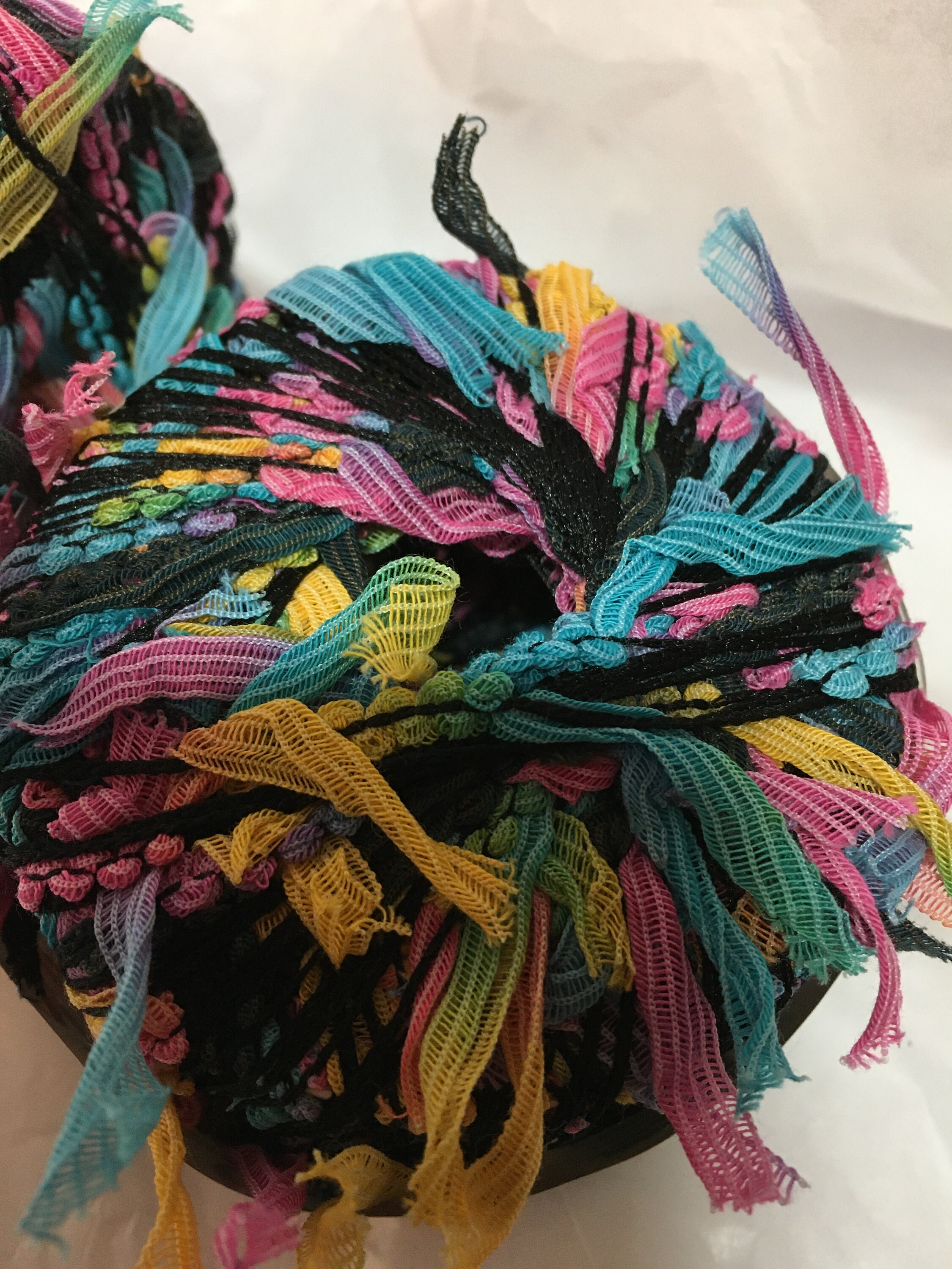 Streamers Knitting Fever Novelty Yarn 2 ply multi color Etsy