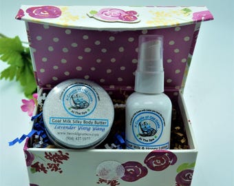 Goat Milk Gift Box Set: Silky Body Butter & Honey Lotion