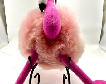 8" fluffy Flamingo - heavenly soft