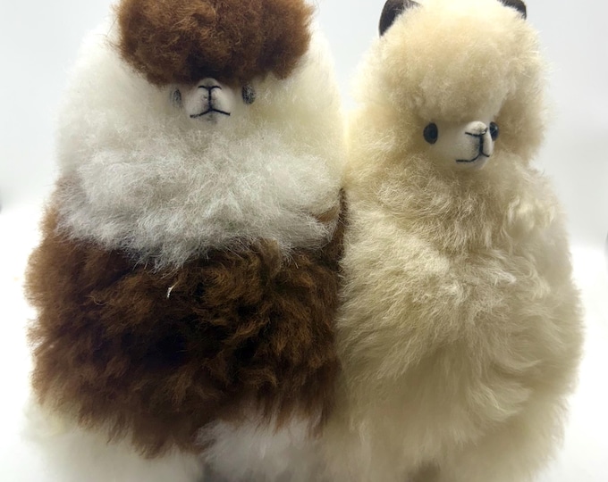 Fluffy Baby Alpaca Stuffed Animal: 9" Huacaya Alpaca