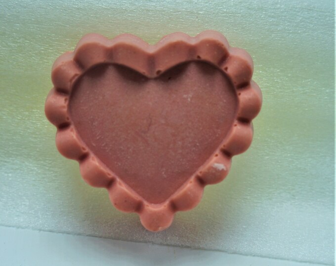 Pretty Heart Shaped Goat Milk & Shea Butter Soap in red satin bag-moisturize dry skin - the gift of pretty skin