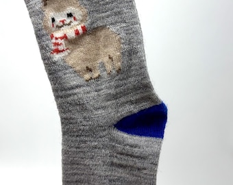 Alpaca Kid Socks: Animal Winter Socks