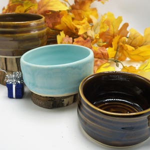 Goat Milk Shaving Soap with luxurious lather in Handmade pottery shaving bowl