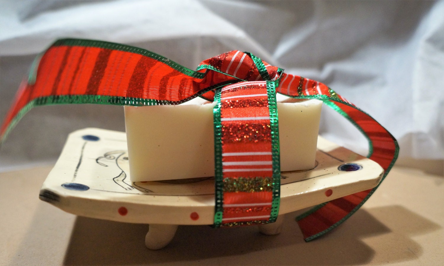 Handmade soap dish with Goat Milk Soap set - beautiful ...