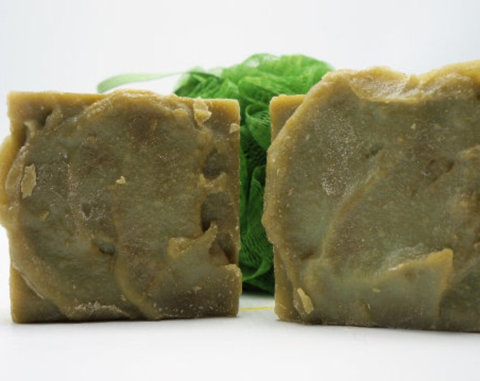 Fresh from the farm Goat Milk Soap-Natural soap Green Tea weigh minimum of 6 oz with Green Tea and Spinach Powder for light exfoliant