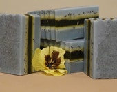 Goat Milk Charcoal and Neem Powder Mint Soap- contains activated charcoal and Neem powder - mini facial bars - poppy seeds for exfoliation
