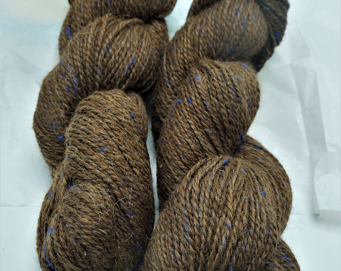 Alpaca Yarn blended with Merino Silk in blue for a silky feel 200 yds per skein-2 ply From the Huayaca and suris at the farm