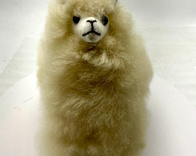 Fluffy Baby Alpaca Stuffed Animal: 5.5" Huacaya Alpaca