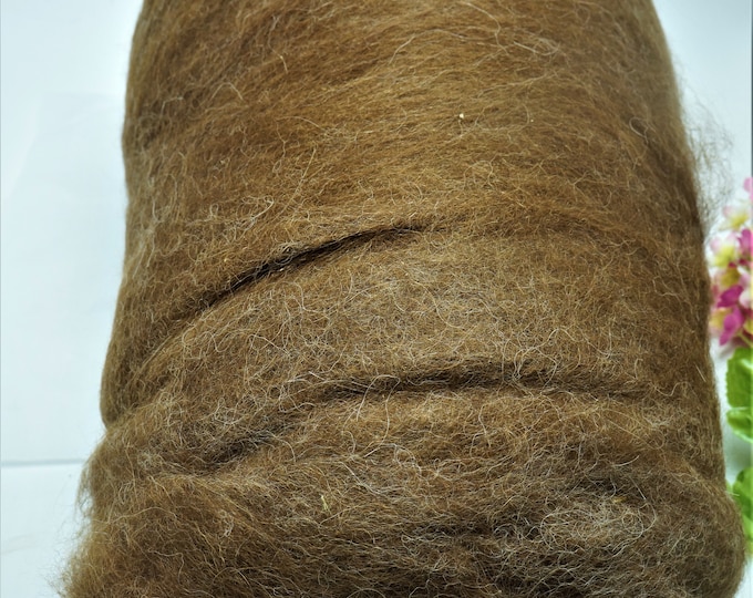 100% Alpaca blended staple art batt roll  fiber for felting crafting, spinning  No dyes added Minimum 14.1 oz -packaging shown in last pic
