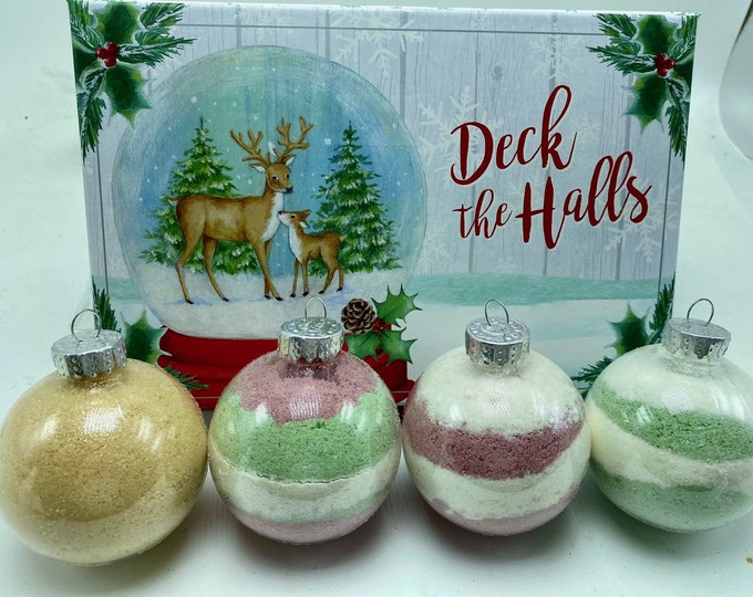 Elf Dust Ornaments  Make bath time fun with  fizzing natural bath additive-take the top off the ornament and pour into bath