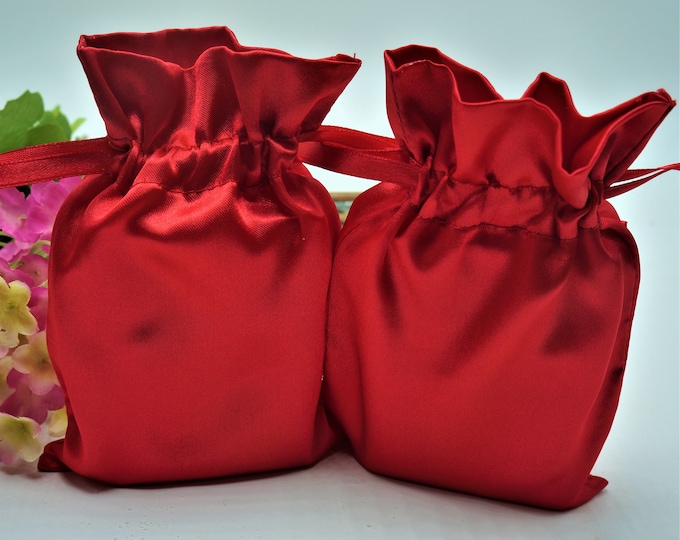 Goat Milk Soap in red satin bag- perfect for Christmas, Valentines, or any time!